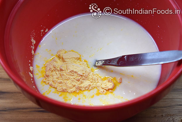 Mix well without lumps
